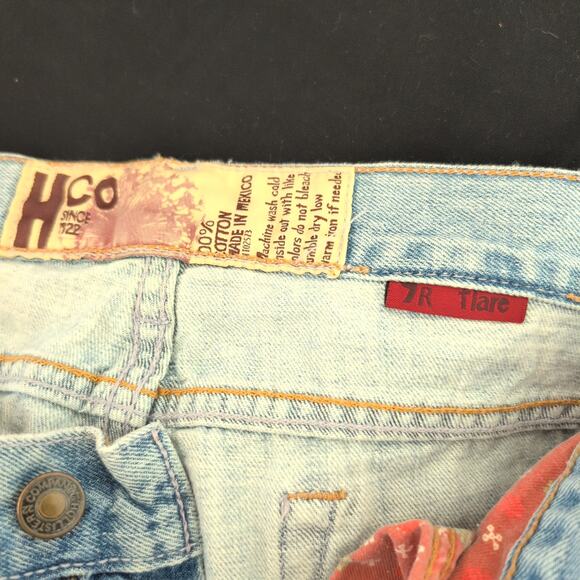 Vintage Y2K Hollister Flare Jeans Distressed Light Wash Low Rise 7R 29" Grungy - Picture 4 of 8